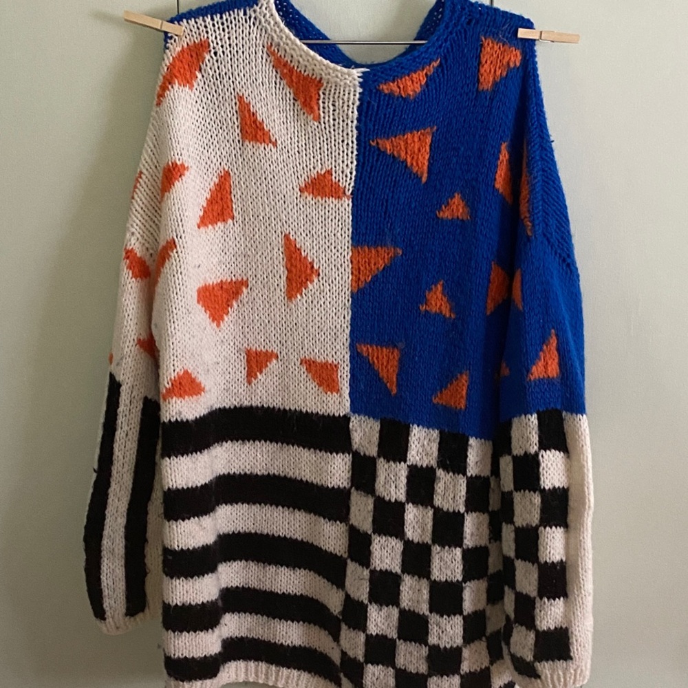 Colorful Geometric Pattern Sweater
